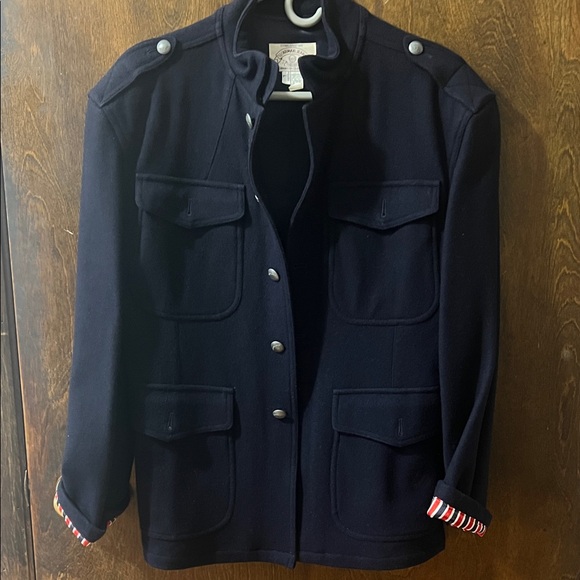 Armani Jeans Dark Blue Utility Jacket with Metallic Accents - Picture 4 of 14